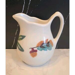 HARTSTONE POTTERY Vintage 5" Creamer Woodland Acorn Pinecone 1983 Initials RD